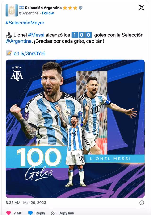 Thành tích ấn tượng trong năm 2023 của Messi
