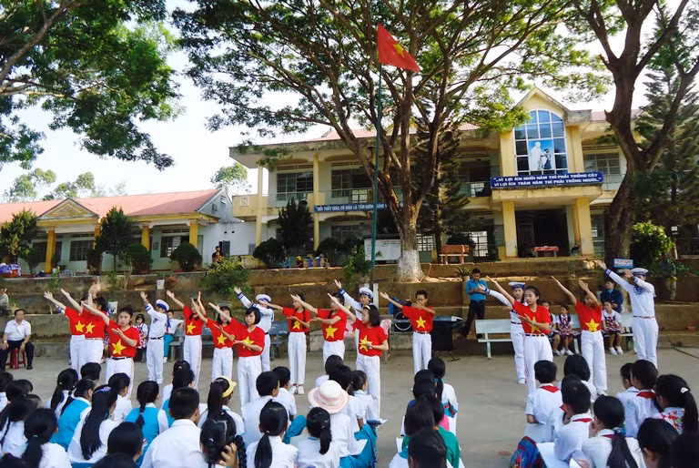 Trường Tiểu học Đinh Tiên Hoàng ngày nay. Ảnh nguồn dakpo.gialai.gov.vn