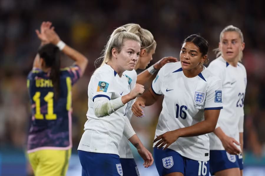 Tuyển nữ Anh giành quyền vào bán kết World Cup nữ 2023 sau chiến thắng khó nhọc trước Colombia. Ảnh: LĐBĐ Anh