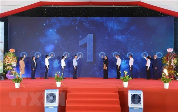 Lễ khánh thành Trung tâm chế biến rau, quả Doveco Sơn La. (Ảnh: Quang Quyết/TTXVN)