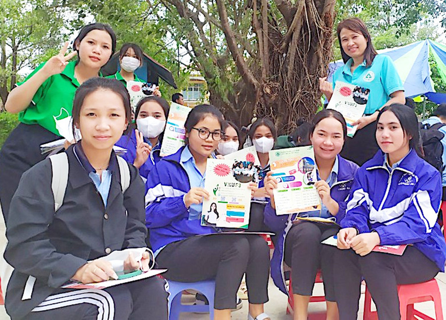 Trường Đại học Lâm nghiệp-Phân hiệu tại Gia Lai triển khai công tác tuyển sinh tại các trường THPT trong tỉnh. Ảnh ĐVCC