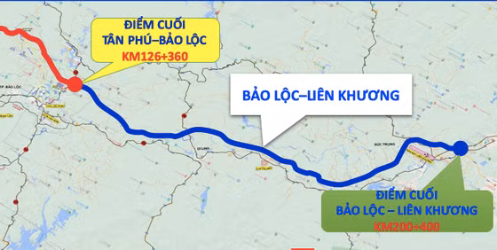 Họa đồ hai dự án cao tốc qua Lâm Đồng