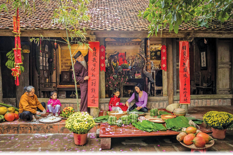 Tết quê. Ảnh: Khang Chu Long