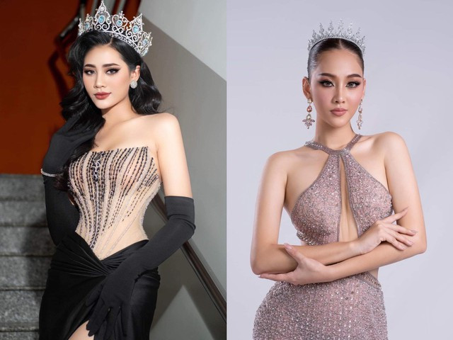 Đinh Như Phương và Natrawee Chiarasathid tham gia trình diễn trong Look International Fashion Show. Ảnh: BTC