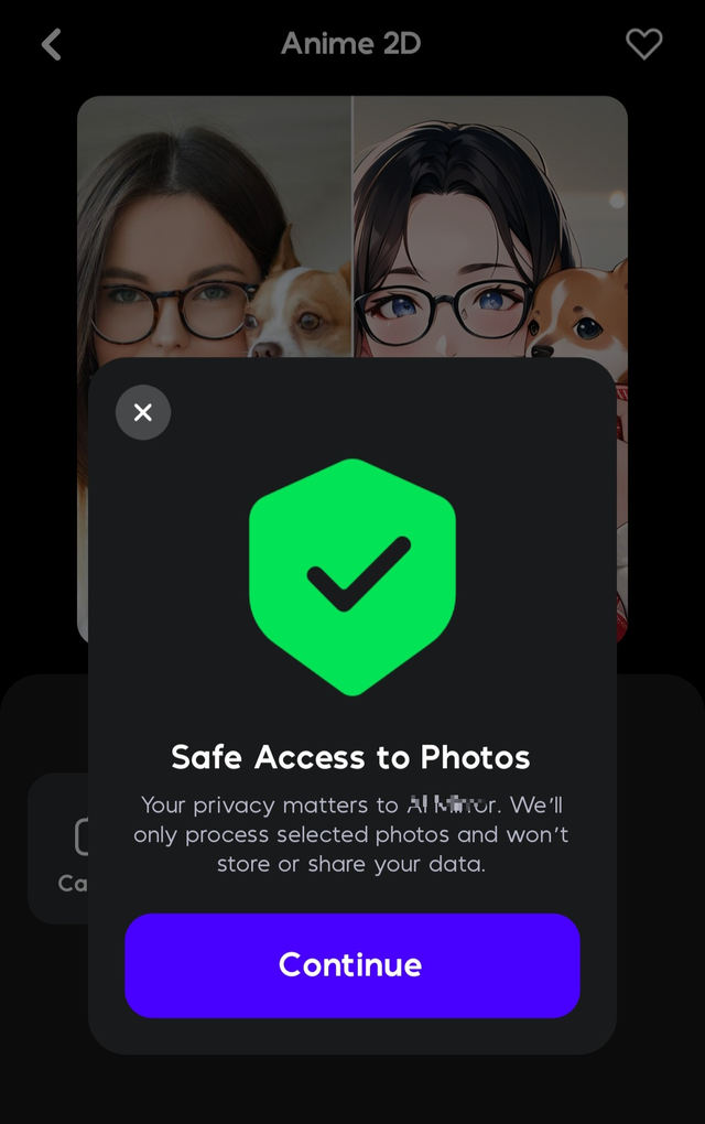 Coi chừng 'giao trứng cho ác' khi dùng những ứng dụng chỉnh sửa ảnh - Ảnh 3. Tất cả ứng dụng chỉnh sửa ảnh khi yêu cầu người dùng "cho phép truy cập dữ liệu cá nhân" đều cam kết tôn trọng quyền riêng tư. CHỤP MÀN HÌNH