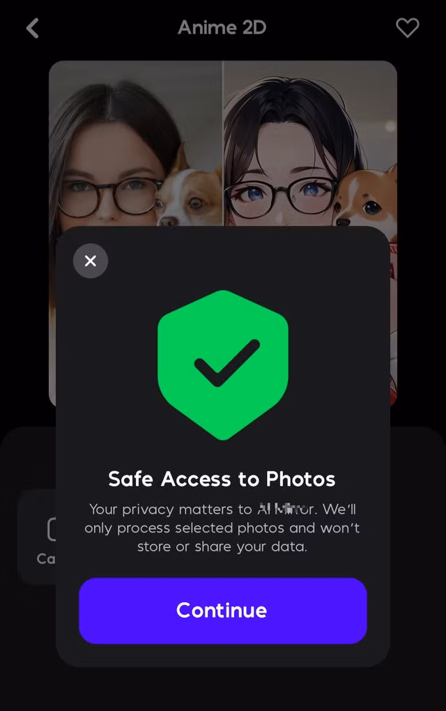 Tất cả ứng dụng chỉnh sửa ảnh khi yêu cầu người dùng "cho phép truy cập dữ liệu cá nhân" đều cam kết tôn trọng quyền riêng tư. CHỤP MÀN HÌNH
