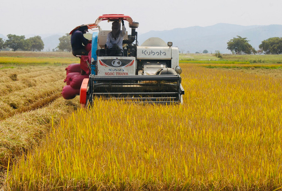 Hoạt động của Tổ hội nghề nghiệp cơ giới dịch vụ nông nghiệp thị trấn Phú Túc góp phần thúc đẩy quá trình cơ giới hóa trong sản xuất nông nghiệp. Ảnh: Vũ Chi
