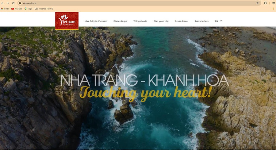 Vẻ đẹp của vùng biển Khánh Hòa được giới thiệu trong video clip “Nha Trang - Khanh Hoa: Touching Your Heart” đang được quảng bá trên trang chủ website vietnam.travel. Vẻ đẹp của vùng biển Khánh Hòa được giới thiệu trong video clip “Nha Trang - Khanh Hoa: Touching Your Heart” đang được quảng bá trên trang chủ website vietnam.travel.
