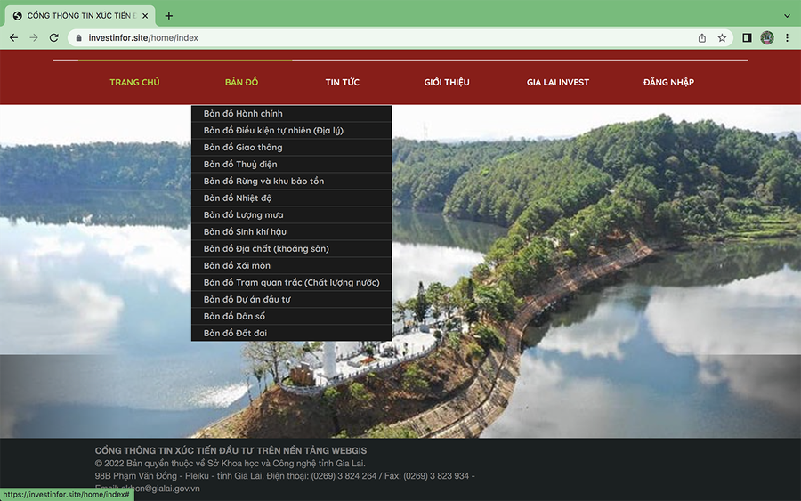Hệ thống thông tin phục vụ công tác xúc tiến đầu tư xây dựng cơ sở dữ liệu đồng bộ, trực quan bằng phương pháp thể hiện các lớp dữ liệu và thuộc tính bản đồ tương tác, biểu đồ theo thời gian. Ảnh: H.D Hệ thống thông tin phục vụ công tác xúc tiến đầu tư xây dựng cơ sở dữ liệu đồng bộ, trực quan bằng phương pháp thể hiện các lớp dữ liệu và thuộc tính bản đồ tương tác, biểu đồ theo thời gian. Ảnh: H.D