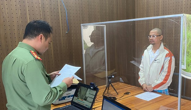 Đối tượng Dương Tuấn Ngọc bị khởi tố, bắt tạm giam làm rõ về tội chống phá Nhà nước. (Nguồn: Công an tỉnh Lâm Đồng)