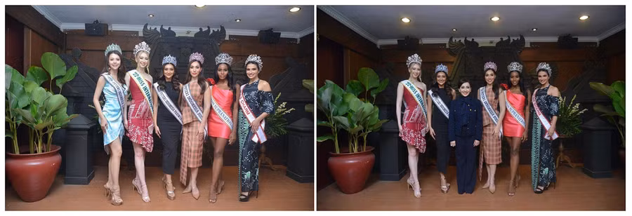 Đây cũng là lần hiếm hoi đánh dấu ba hoa hậu quốc tế đang đương nhiệm cùng hội ngộ. Các người đẹp được ban tổ chức Puteri Indonesia chào đón nồng nhiệt, hoành tráng. Puteri Indonesia là tổ chức uy tín, nắm quyền điều hành cuộc thi nhan sắc cấp quốc gia đình đám ở quốc gia vạn đảo trong nhiều thập kỷ. Năm 2022, Puteri Indonesia mất bản quyền Miss Universe vào tay công ty PT Capella Swastika Karya. Đây cũng là lần hiếm hoi đánh dấu ba hoa hậu quốc tế đang đương nhiệm cùng hội ngộ. Các người đẹp được ban tổ chức Puteri Indonesia chào đón nồng nhiệt, hoành tráng. Puteri Indonesia là tổ chức uy tín, nắm quyền điều hành cuộc thi nhan sắc cấp quốc gia đình đám ở quốc gia vạn đảo trong nhiều thập kỷ. Năm 2022, Puteri Indonesia mất bản quyền Miss Universe vào tay công ty PT Capella Swastika Karya.