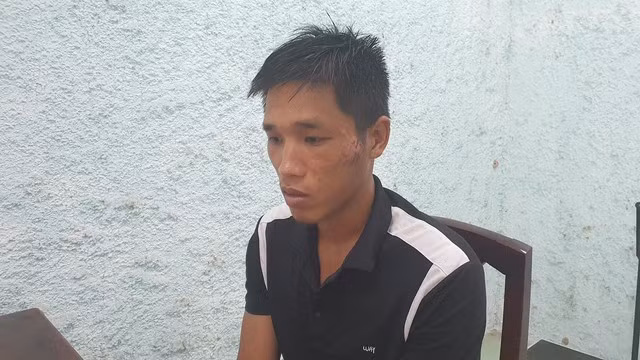 Lê Văn Phúc tại cơ quan công an. Ảnh: Trị Bình