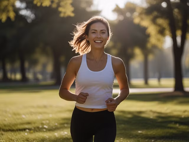 Thể dục ngoài trời là cách giúp giảm stress, chống lại một số bệnh mạn tính... từ đó đánh bại một số yếu tố nguy cơ đối với não bộ - Ảnh đồ họa AI