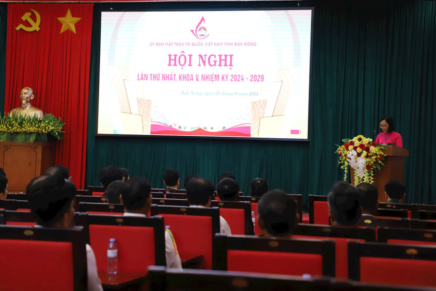 Ủy ban MTTQ Việt Nam tỉnh Đắk Nông lần thứ V, nhiệm kỳ 2024 - 2029 tiến hành Hội nghị lần thứ nhất