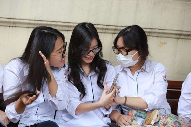 Thí sinh dự thi Tốt nghiệp Trung học phổ thông năm 2023. (Ảnh: Hoài Nam/Vietnam+)