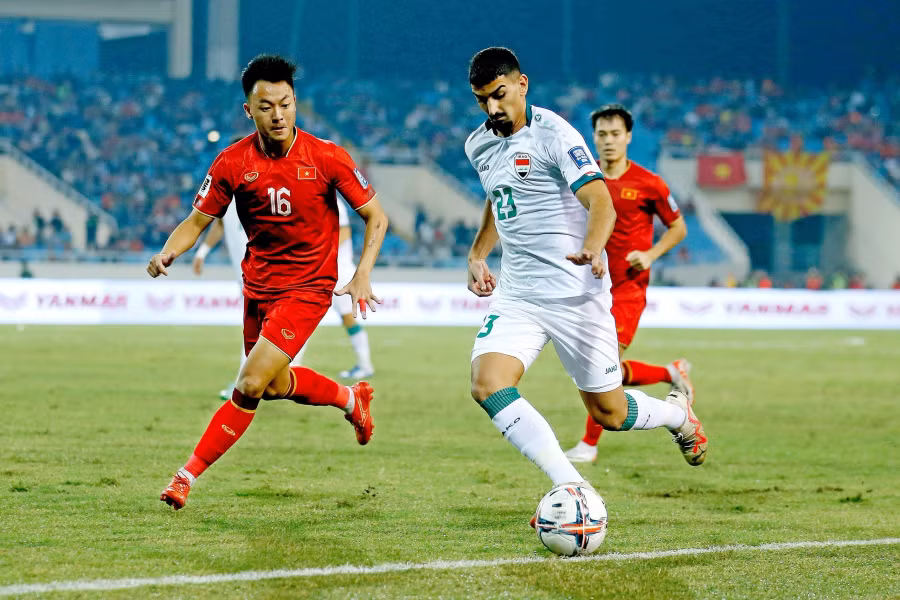 Trong lần gần nhất gặp nhau, Iraq thắng Việt Nam 1-0 tại Mỹ Đình. Ảnh: MINH TÚ