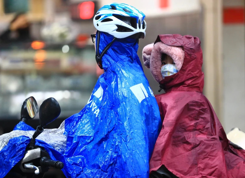 Khu vực Bắc Bộ sáng sớm và đêm trời rét. (Ảnh: Hoàng Hiếu/TTXVN)