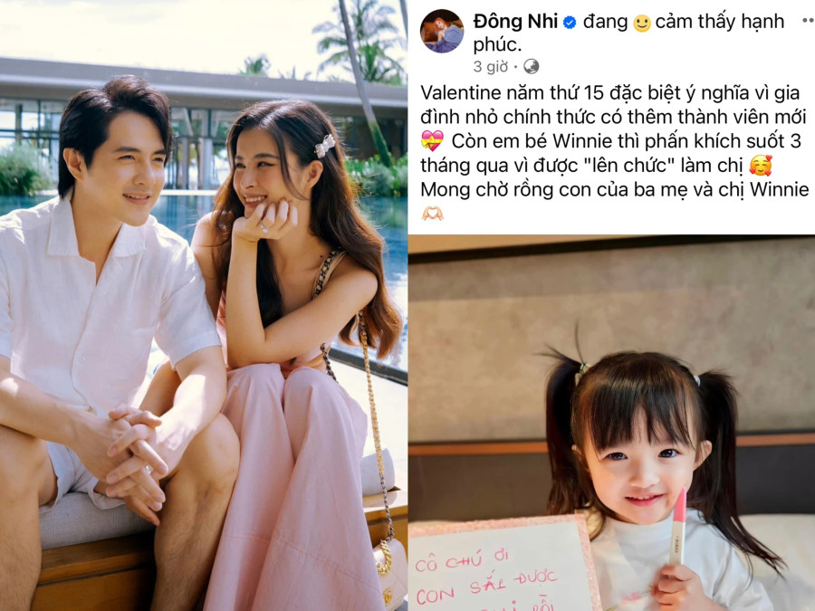 Đông Nhi hào hứng chào đón "rồng con" trong năm 2024. Ảnh FBNV Đông Nhi hào hứng chào đón "rồng con" trong năm 2024. Ảnh FBNV