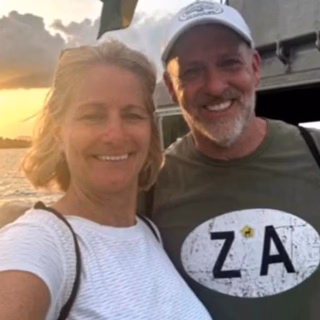 Vợ chồng Jill và Jay Campbell đã lên tàu lại Bình minh Na Uy vào thứ ba. Ảnh: CMH