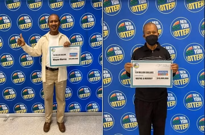 Ông Murray hai lần trúng xổ số, trị giá mỗi giải 10 trệu USD.