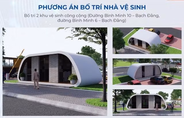 Nhà vệ sinh tiêu chuẩn 4 sao được xây dựng để phục vụ người dân. Ảnh: Nguyễn Tú
