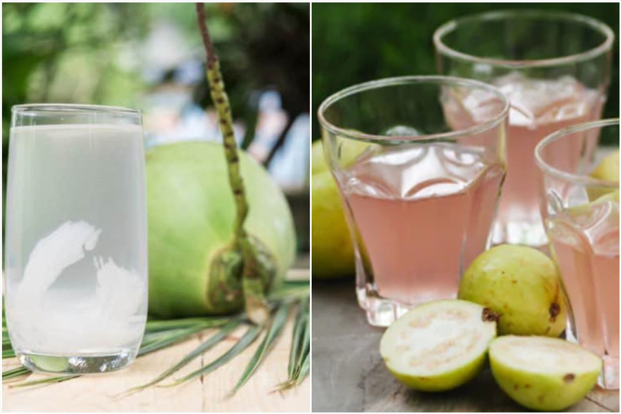 Thức uống từ dừa và ổi giúp kiểm soát lượng đường trong máu. Đồ họa: Thanh Thanh Thức uống từ dừa và ổi giúp kiểm soát lượng đường trong máu. Đồ họa: Thanh Thanh