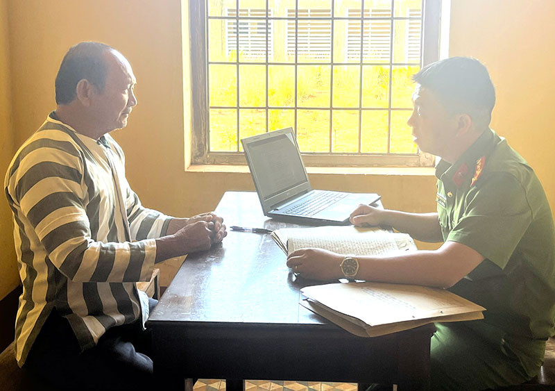 Đối tượng Nguyễn Hữu Xuân tại Trại tạm giam Công an tỉnh Gia Lai.