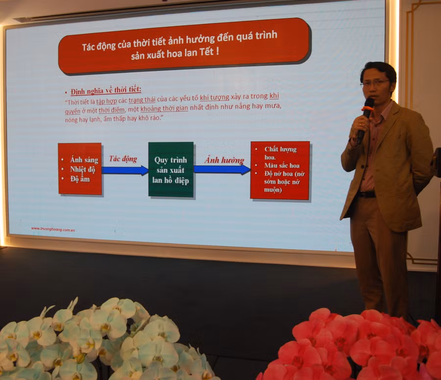 Chuyên gia sản xuất, phân phối lan hồ điệp Lâm Đồng chia sẻ kinh nghiệm tại buổi tọa đàm