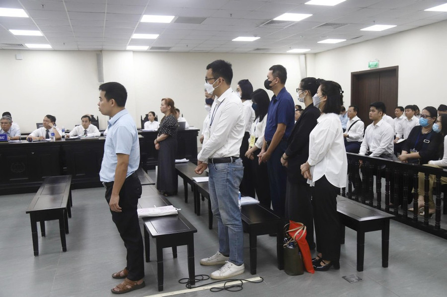 Các bị cáo tại phiên tòa Các bị cáo tại phiên tòa