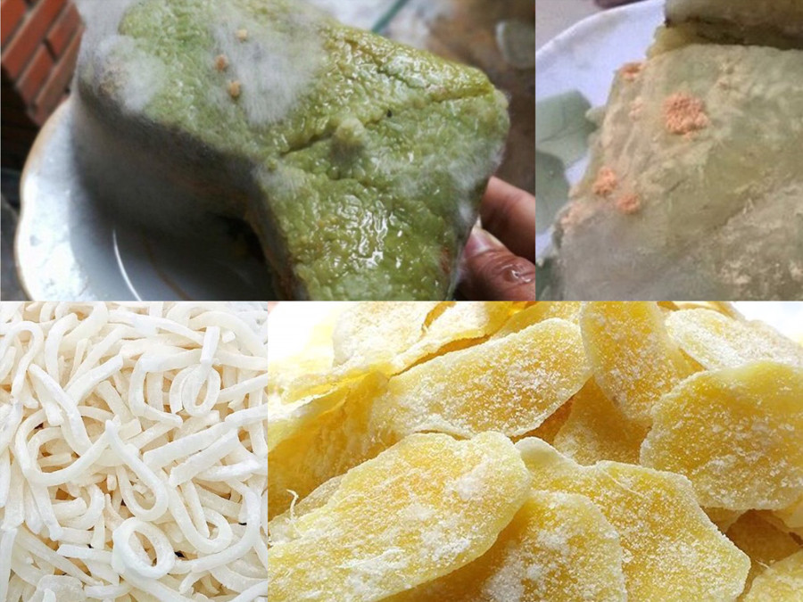 Một số loại thực phẩm sau Tết dễ nấm mốc. Ảnh: Hương Giang