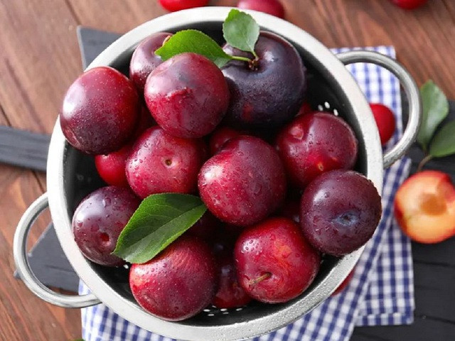 Mận chứa chất chống ô xy hóa anthocyanin có tác dụng ngăn cản khả năng tích tụ mỡ thừa. Ảnh: SHUTTERSTOCK