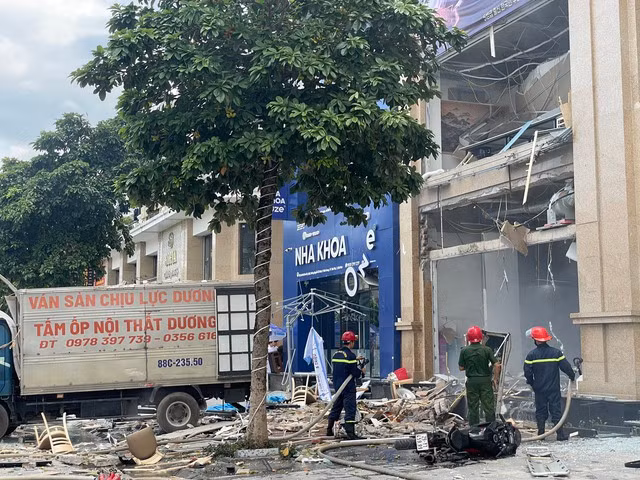 Hiện trường vụ nổ. Ảnh: CTV Hiện trường vụ nổ. Ảnh: CTV