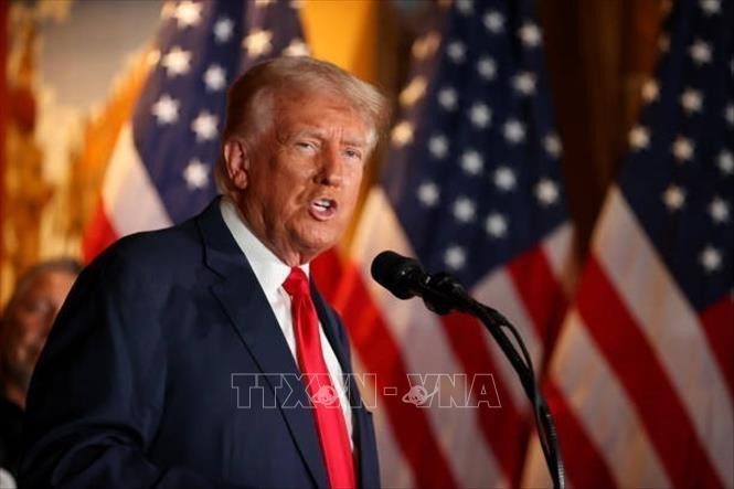 Cựu Tổng thống Mỹ Donald Trump phát biểu tại Las Vegas, Nevada, Mỹ, ngày 23/8/2024. Ảnh: Getty Images/TTXVN
