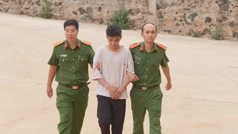 Đối tượng Tuấn bị bắt giữ.