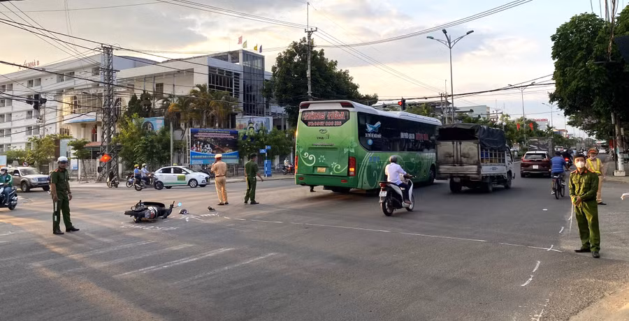 Hiện trường vụ tai nạn. Ảnh: HN