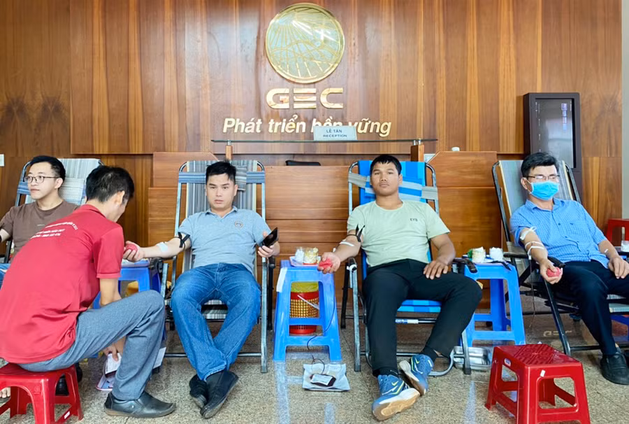 Đông đảo cán bộ, công nhân viên Công ty cổ phần Điện Gia Lai tham gia HMTN. Ảnh: Hồng Ngọc