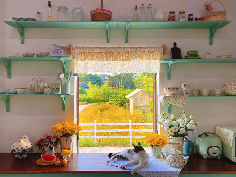 Khung cảnh từ trong ngôi nhà nhìn ra khiến ai nấy đều xao lòng. ẢNH: NVCC Khung cảnh từ trong ngôi nhà nhìn ra khiến ai nấy đều xao lòng. ẢNH: NVCC