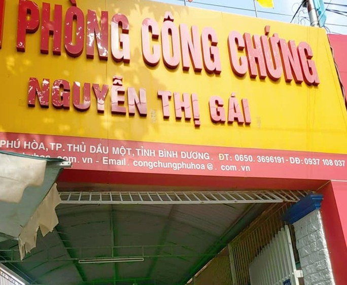 Văn phòng công chứng Nguyễn Thị Gái nơi ông Ngọc làm việc