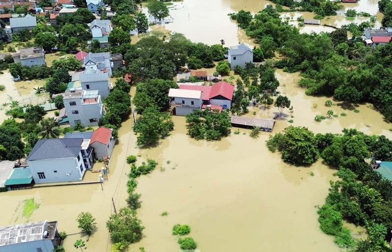 Huyện Chương Mỹ có nguy cơ bị ngập lụt trở lại sau cơn bão số 3. Huyện Chương Mỹ có nguy cơ bị ngập lụt trở lại sau cơn bão số 3.