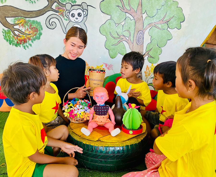 Việc tăng cường tiếng Việt cho trẻ người DTTS được các trường vùng khó đặc biệt chú trọng. Ảnh: Mộc Trà Việc tăng cường tiếng Việt cho trẻ người DTTS được các trường vùng khó đặc biệt chú trọng. Ảnh: Mộc Trà