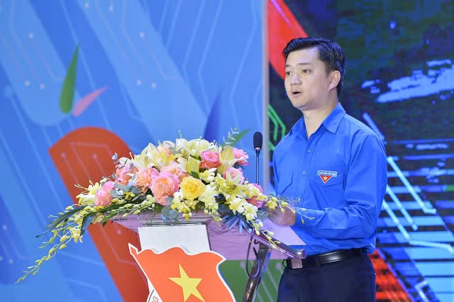 Anh Nguyễn Minh Triết phát biểu tại buổi lễ. Ảnh: Vũ Đức