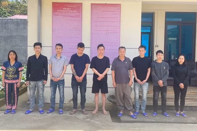 Cơ quan công an tạm giữ các đối tượng liên quan. Ảnh: Công an cung cấp