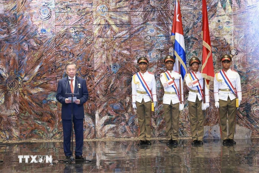 Tổng Bí thư, Chủ tịch nước Tô Lâm phát biểu.(Ảnh: Lâm Khánh/TTXVN)