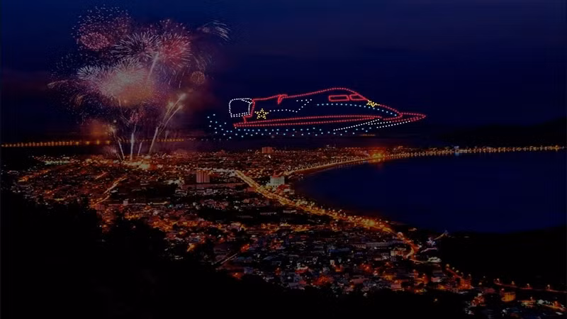 Mô phỏng Drone trên bầu trời Quy Nhơn (Ảnh do Loon Eyes Studio cung cấp). Mô phỏng Drone trên bầu trời Quy Nhơn (Ảnh do Loon Eyes Studio cung cấp).