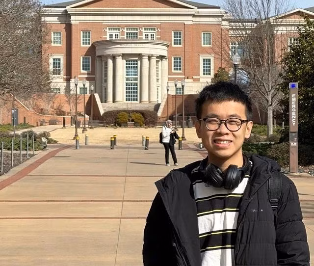 Lê Hữu Sỹ đã nhập học tại ĐH Auburn (bang Alabama, Mỹ). Ảnh: NVCC