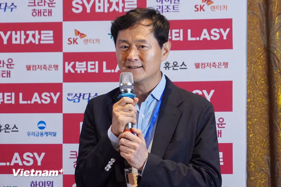 Ông Lee Hee Jin, Phó chủ tịch Hiệp hội PBA nhấn mạnh Việt Nam là 'cường quốc mới nổi của carom 3 băng.' (Ảnh: Việt Anh/Vietnam+)