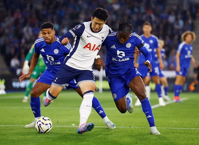 Son Heung-min lĩnh xướng các đợt tấn công hướng về cầu môn Leicester