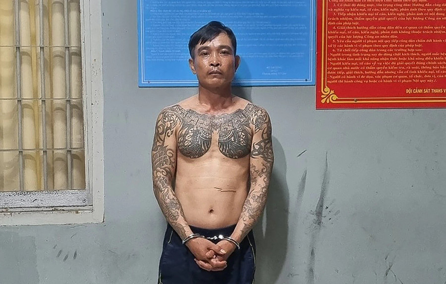 Lê Đức bị Công an tỉnh Quảng Ngãi bắt giữ tại xã Vĩnh Lộc A, H.Bình Chánh, TP.HCM