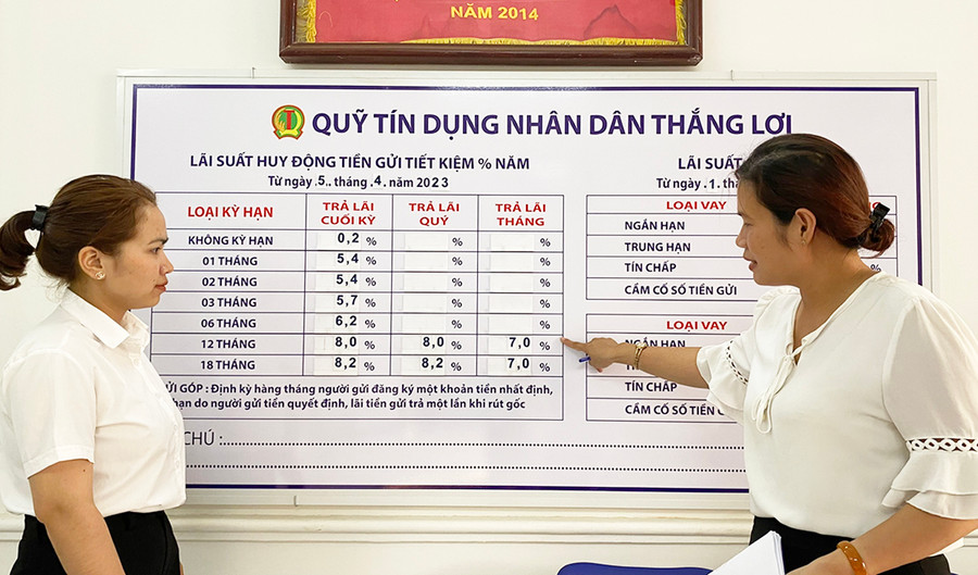 Quỹ TDND Thắng Lợi hiện có 1.609 thành viên, hoạt động trên địa bàn phường Thắng Lợi và xã Chư Á (TP. Pleiku). Ảnh: Sơn Ca