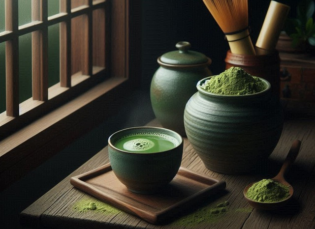 Trà matcha có thể giúp người lớn tuổi ngủ ngon hơn, hỗ trợ khống chế tình trạng suy giảm nhận thức - Minh họa AI: Anh Thư